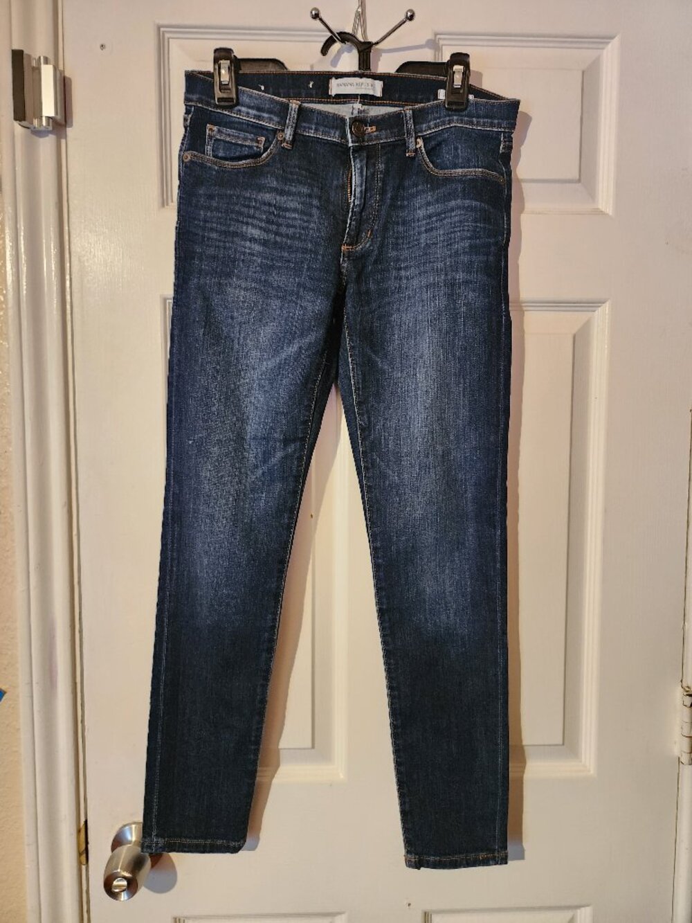 Banana Republic Premium Denim Skinny Ankle Jeans Dark Wash Women's Size 27
